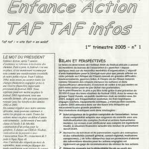 Taf taf 2005 - n°1 RECTO