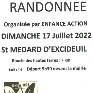Affiche Randonnée pédestre juillet 2022